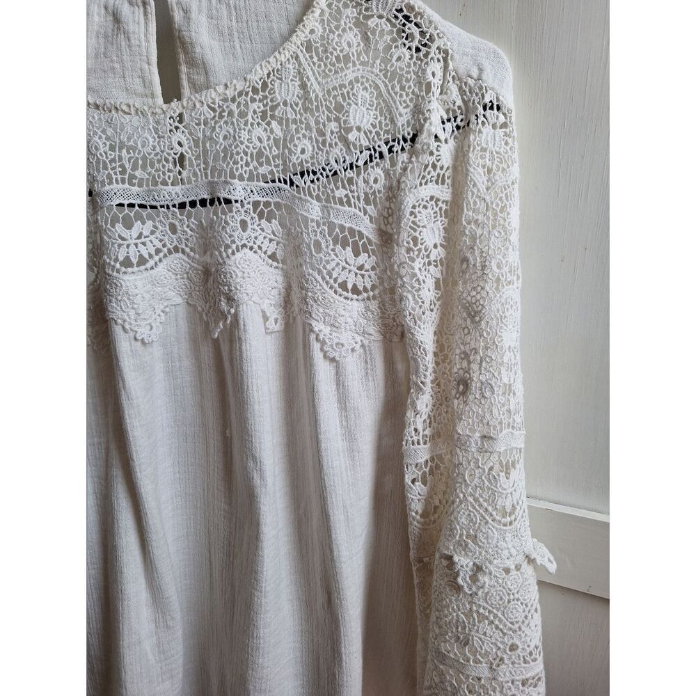 Sezane Ivory Lace Crochet Blouse Top - Picture 4 of 12